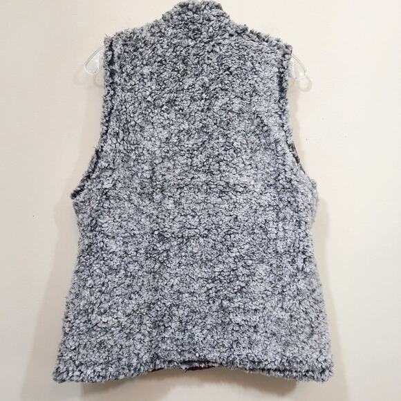 Maurices reversible full zip sherpa Buffalo check plaid vest womans size extra l - Picture 10 of 10